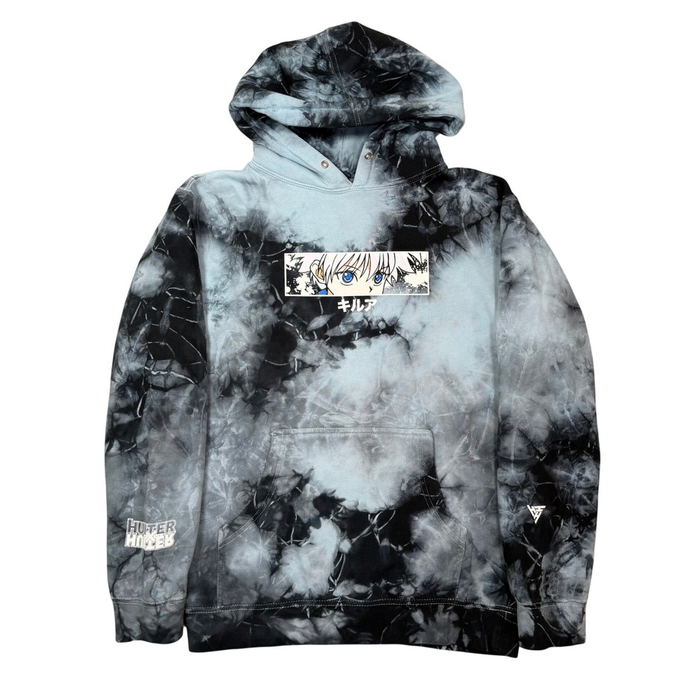 Hypland x Hunter x Hunter Killua Eyes Tie Dye Hoodie Mens Small Anime
